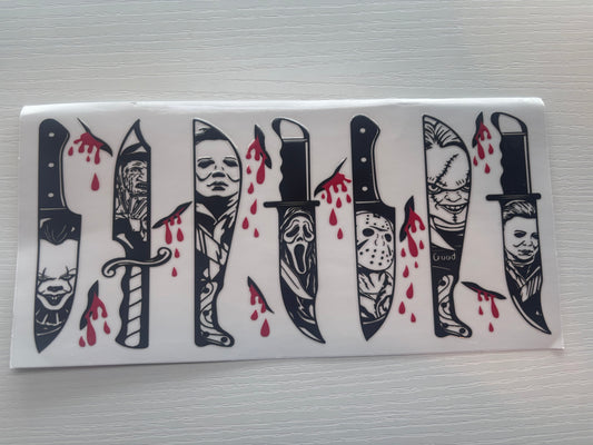 Classic Horror Knife Faces Wrap